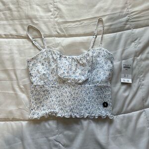 hollister floral tank